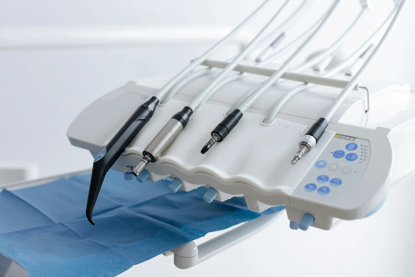 Dental handpieces and connections in a dental operatory